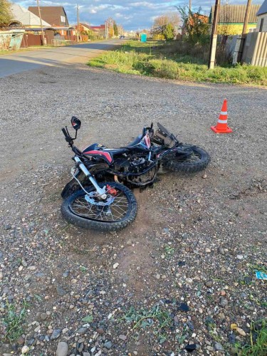 В Саракташе водитель мотоцикла не справился с управлением и попал в ДТП