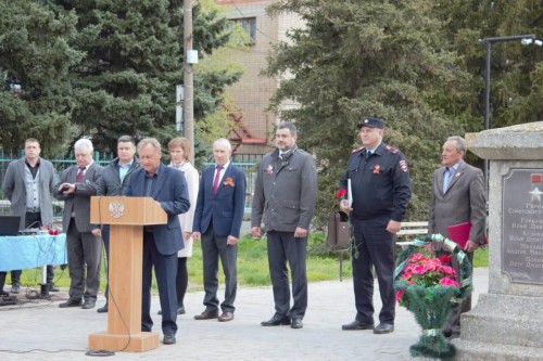 В память о великом подвиге нашего народа начальник ОП № 1 (дислокация с. Грачевка) МО МВД России «Бузулукский» принял участие в торжественном мероприятие "Спасибо деду за Победу!".